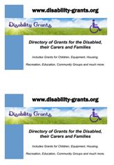 A5 poster on A4 for Disability Grants