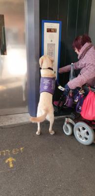 Herman helping with lift at train station