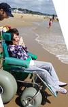 We also still have our old style wheelchairs which are used for moving around the sand easily and light paddling 