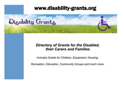 A5 poster for Disability Grants