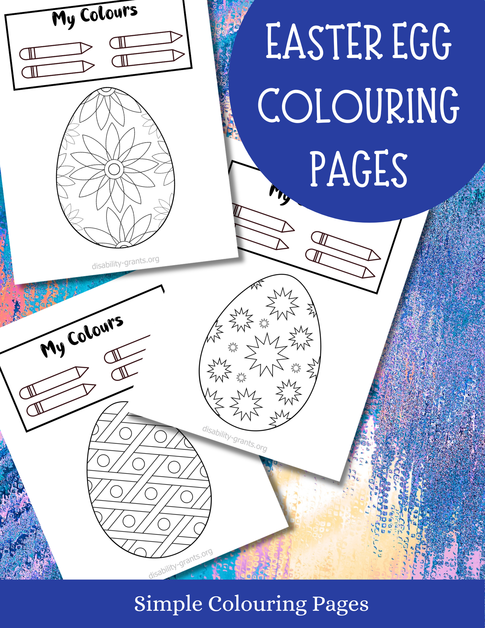 Easter Egg colouring pages