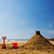 Bucket and spade at the seaside