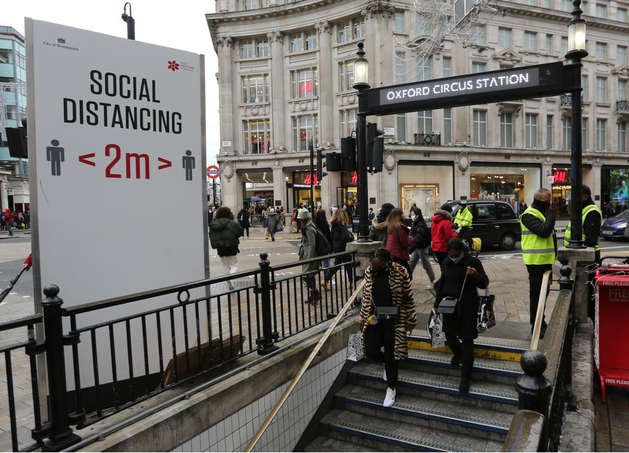 Oxford Street tube station in London.  No step free acess.