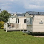 Row of holiday caravans