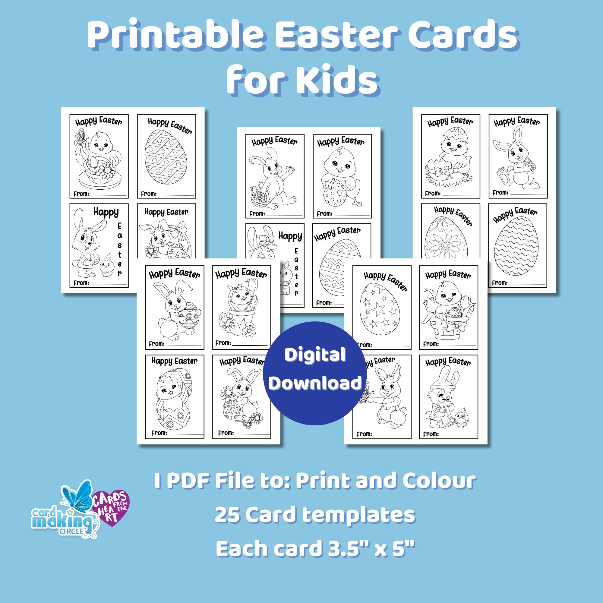 Printable Easter cards - small