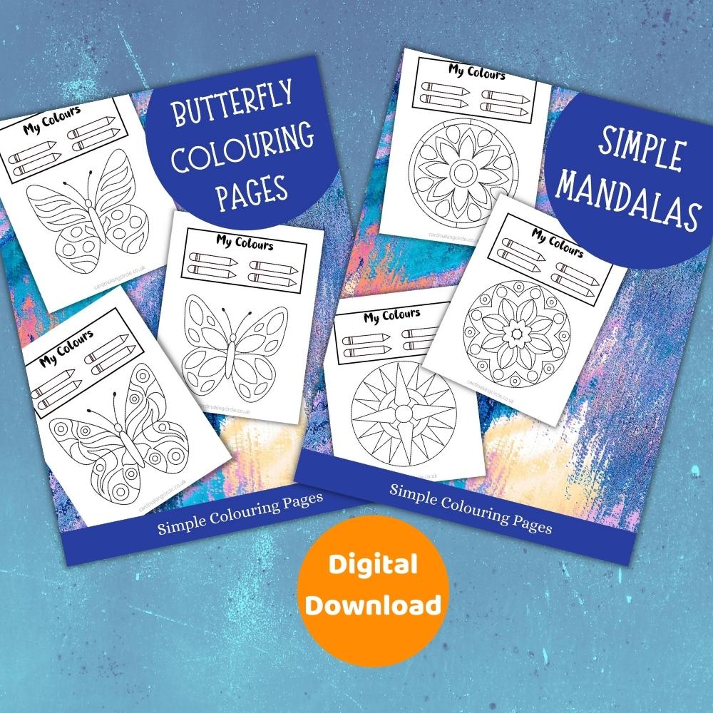 simple colouring for adults